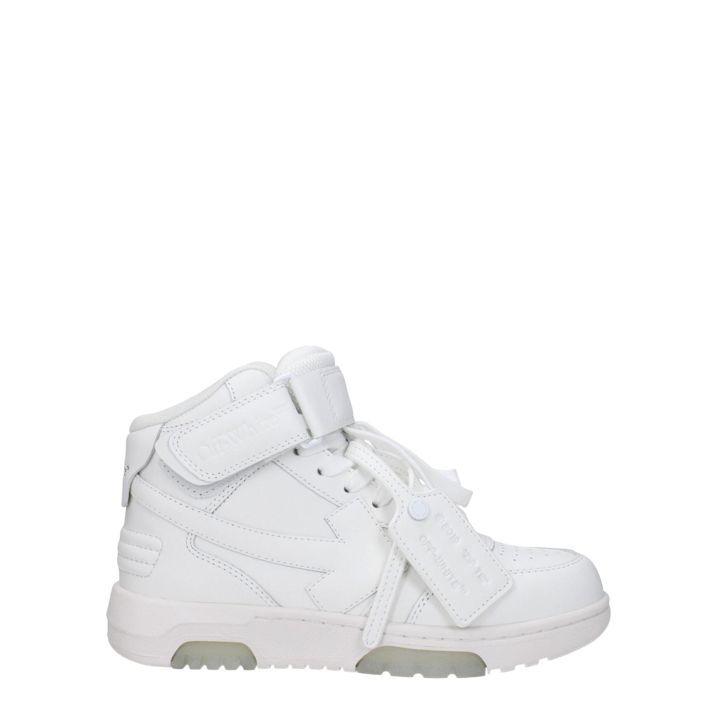 Premium Leather High-Top Sneakers - White