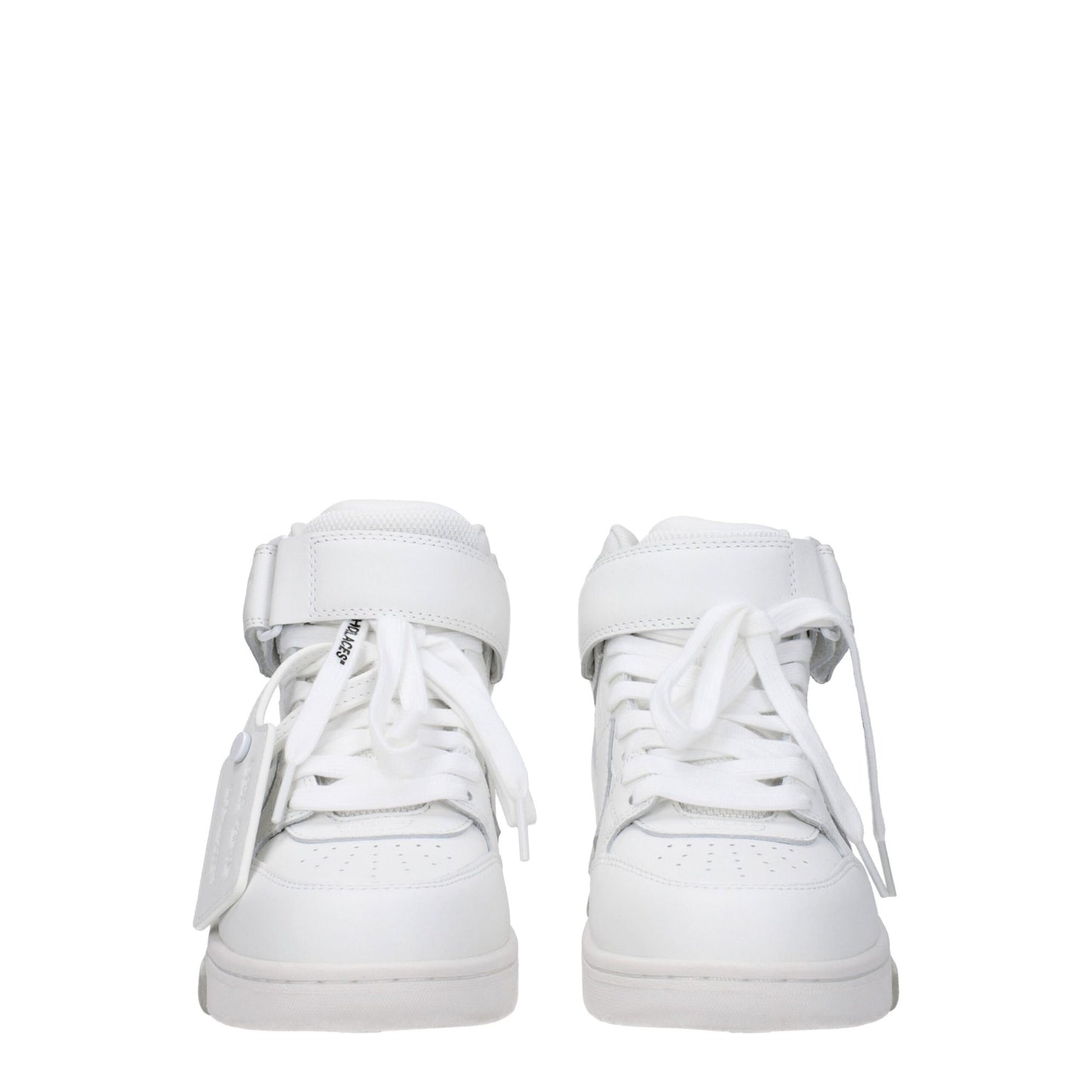 Premium Leather High-Top Sneakers - White
