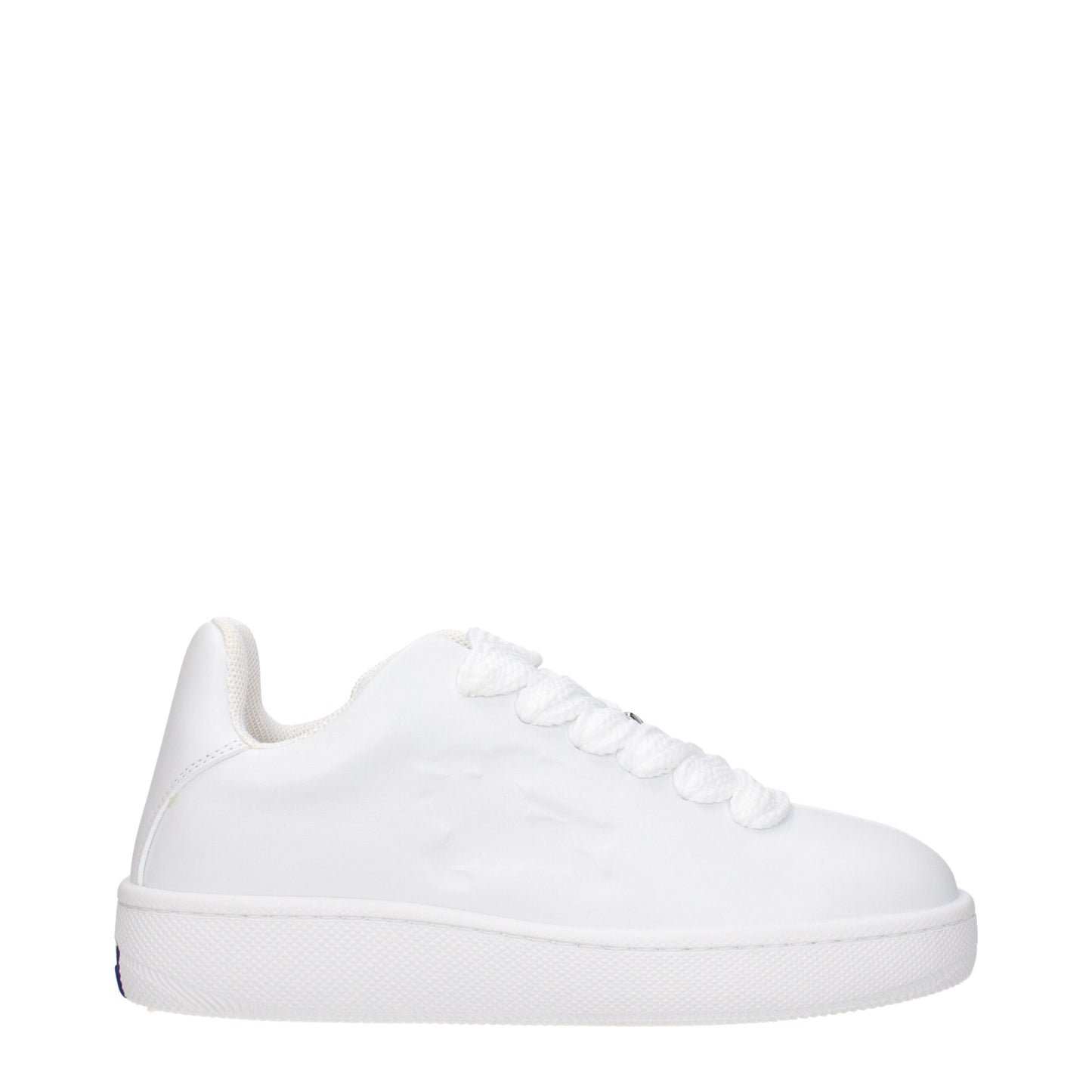 White Leather Low-Top Sneakers with Side Logo