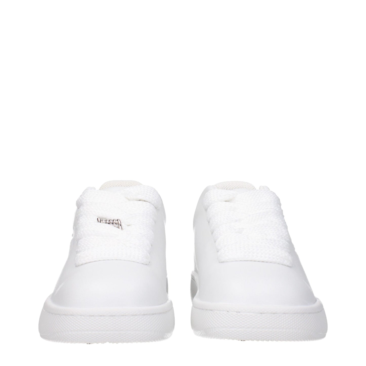 White Leather Low-Top Sneakers with Side Logo
