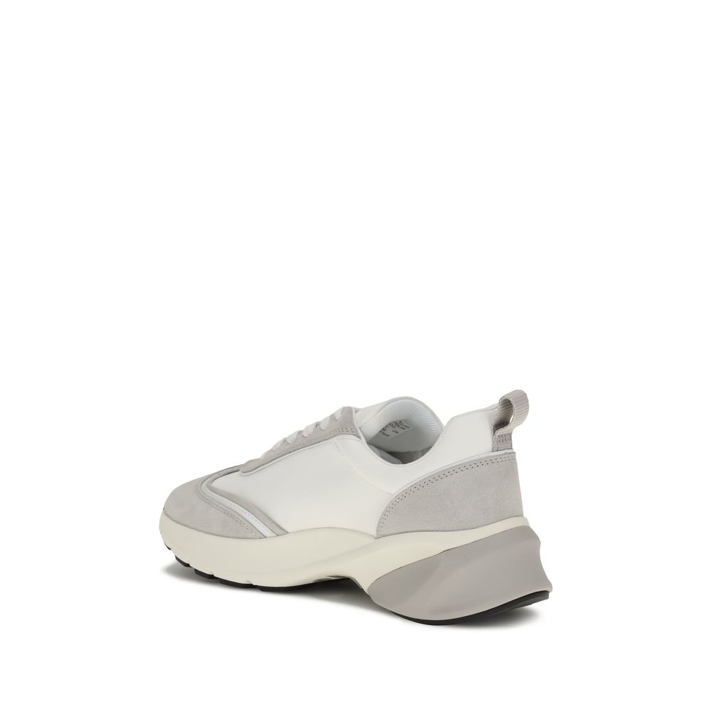 Good Luck Almond Toe Suede Sneakers with Logo Detail