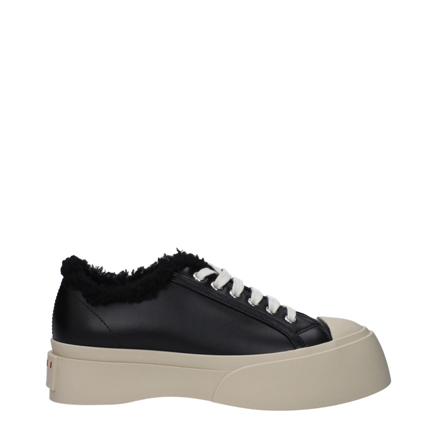 Black Leather Chunky Sneakers - Italian Craftsmanship