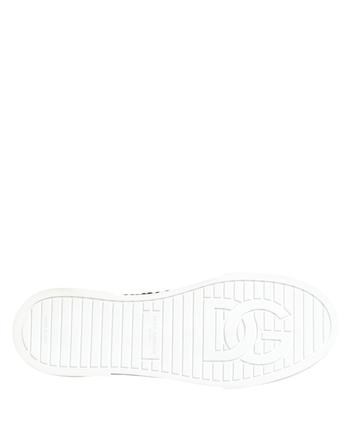 Dolce & Gabbana Green Portofino Crystal DG Logo Sneakers
