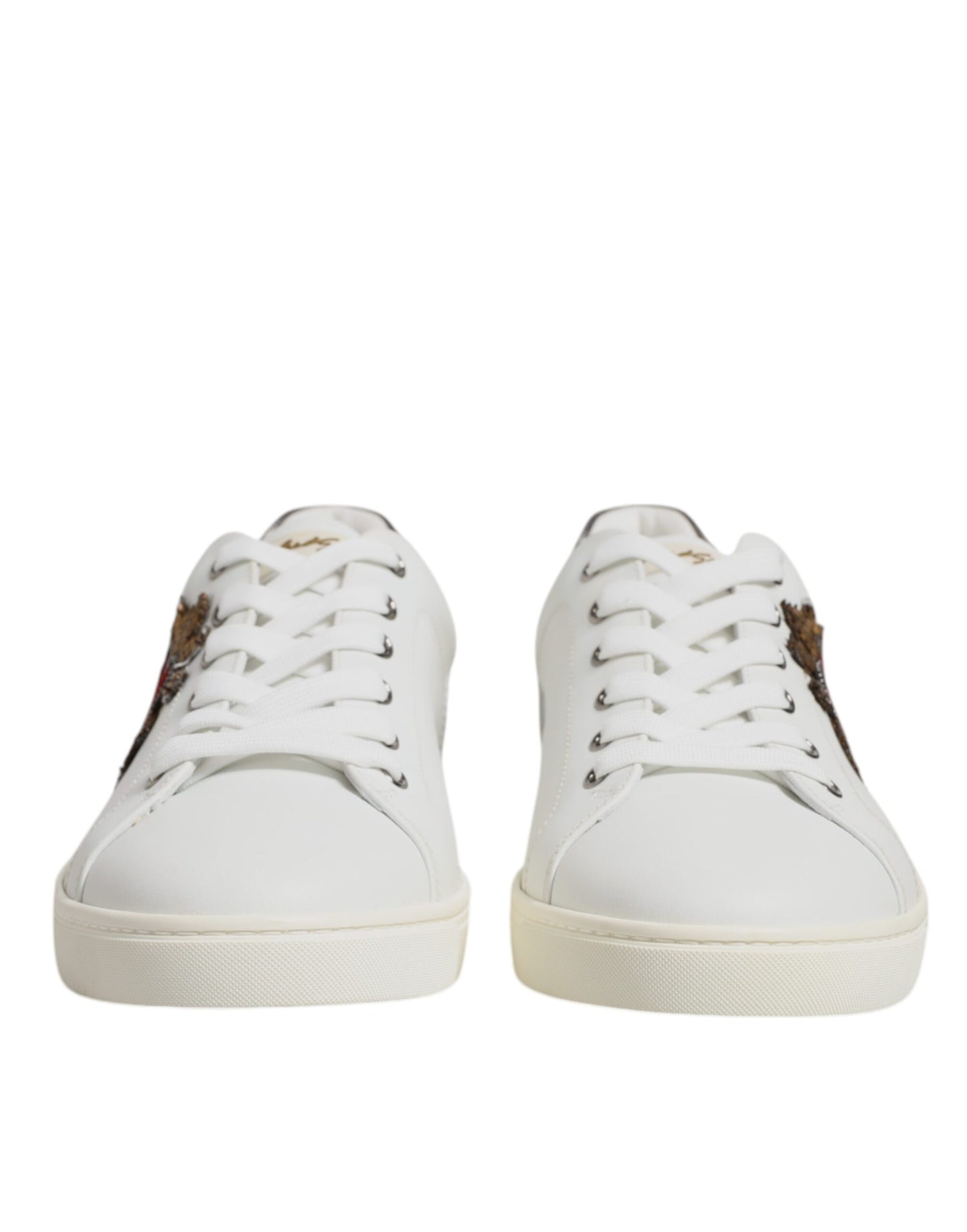Dolce & Gabbana White Sacred Heart Men's Low-Top Sneakers