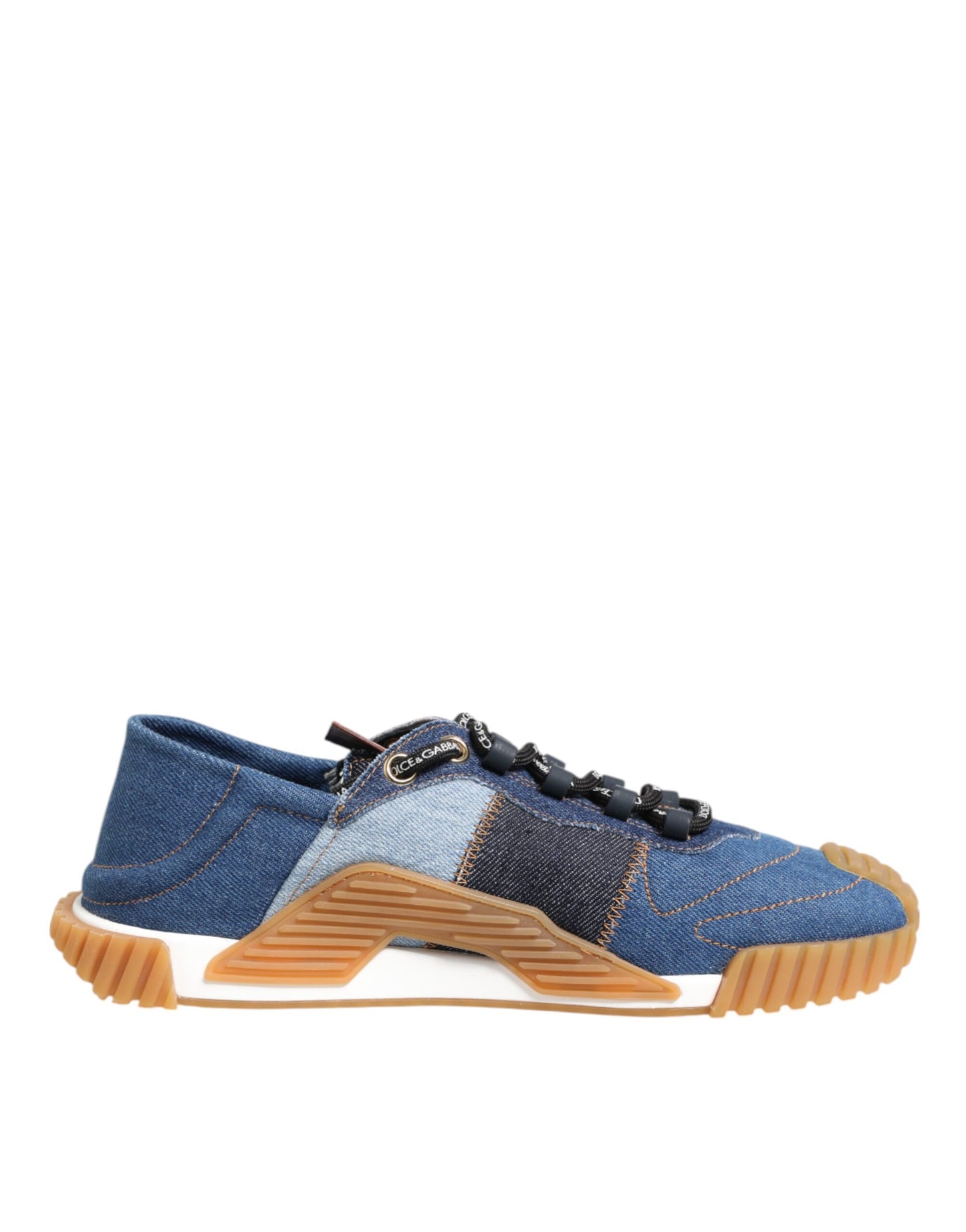 Dolce & Gabbana Blue Lace-Up Low-Top NS1 Sneakers
