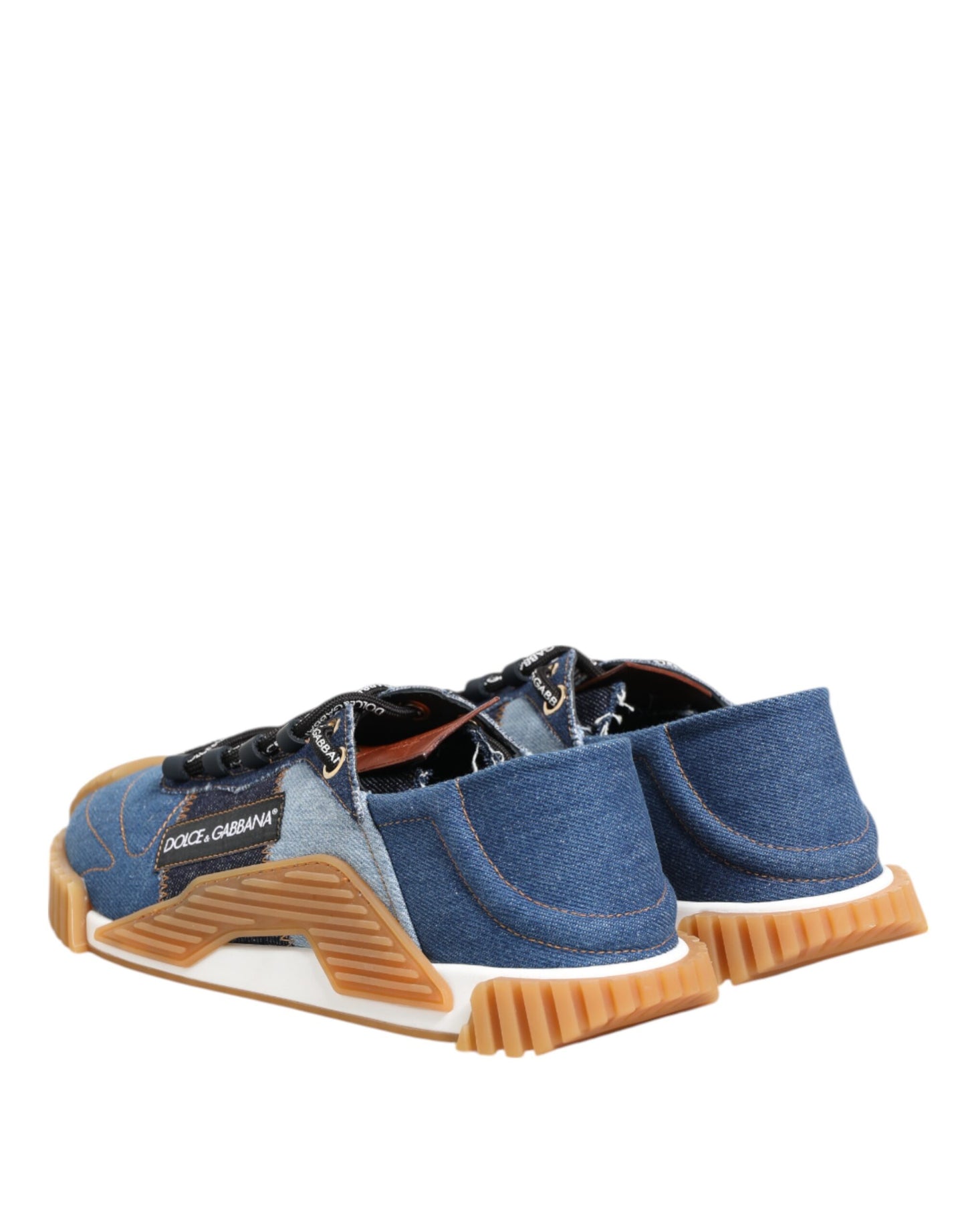 Dolce & Gabbana Blue Lace-Up Low-Top NS1 Sneakers