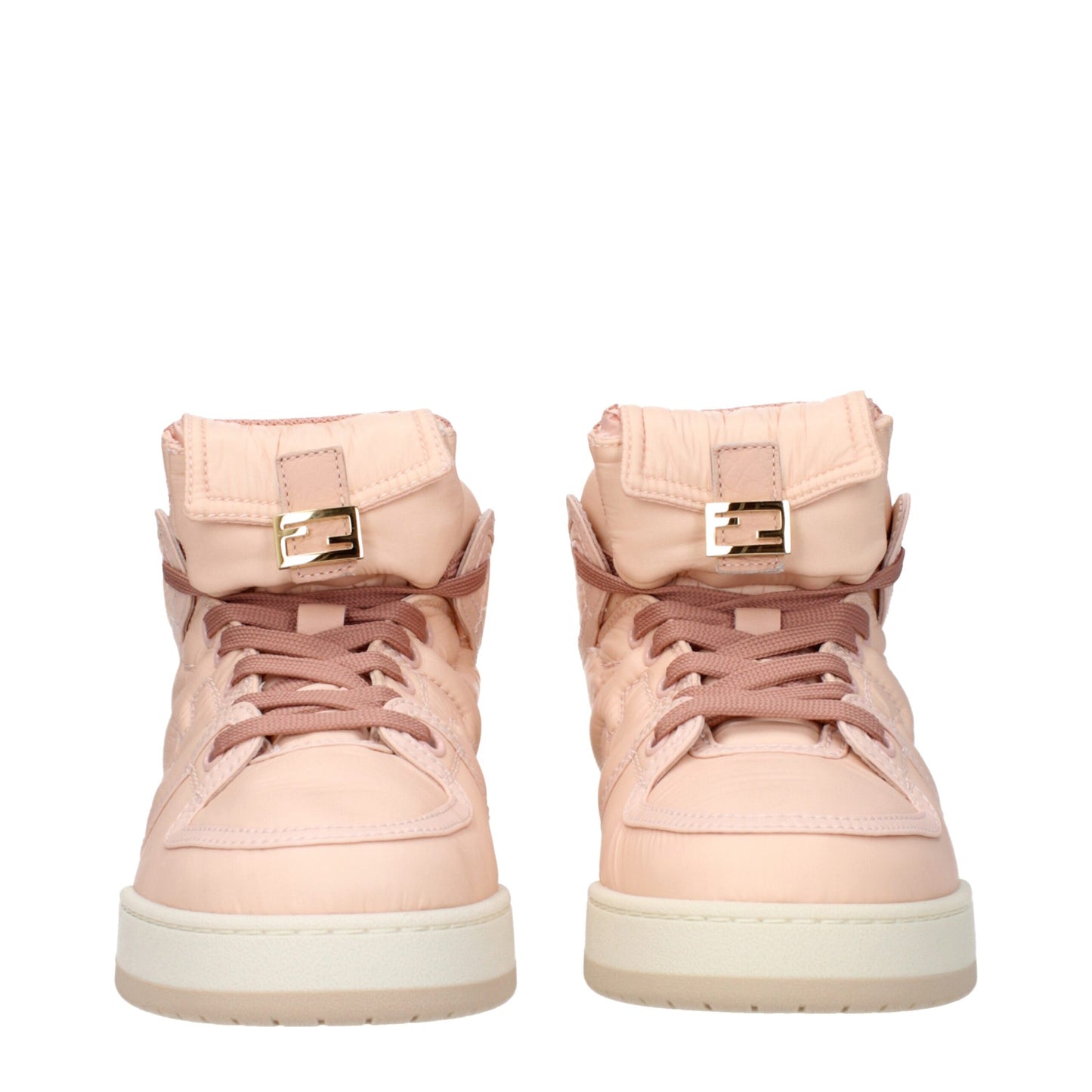 Pink Nylon High-Top Sneakers - Designer Athletic Footwear