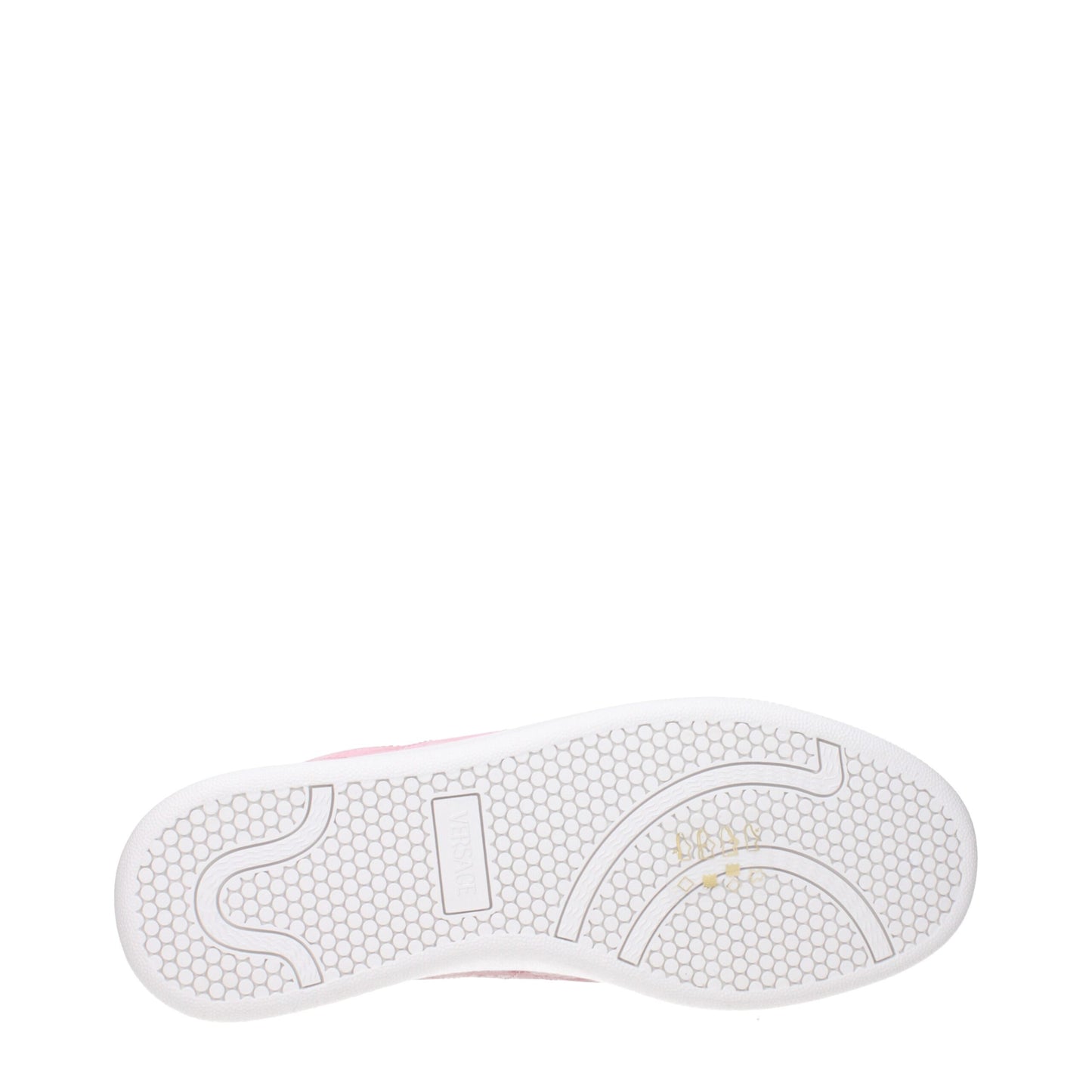 Pink Leather Sneakers with Logo Detail