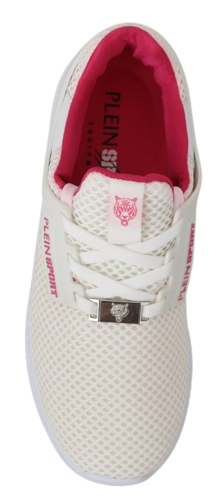 Philipp Plein White Pink Polyester Becky Sneakers