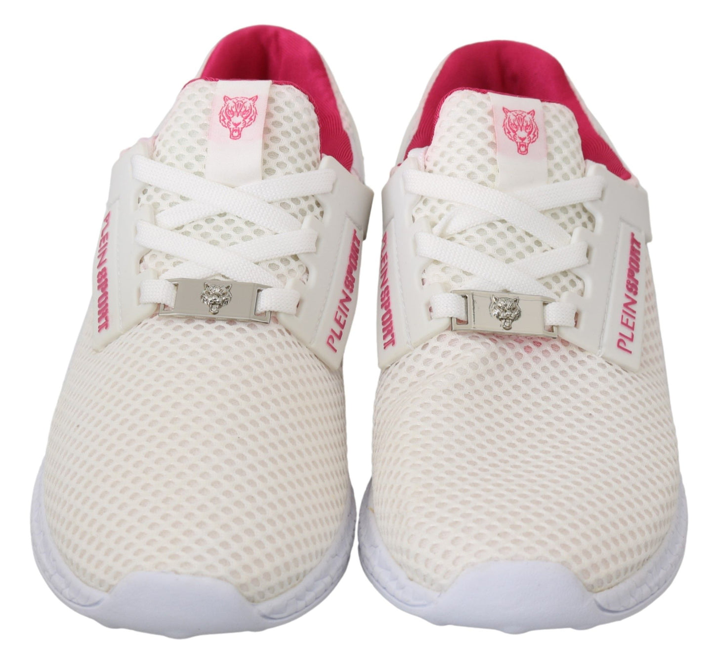 Philipp Plein White Pink Polyester Becky Sneakers