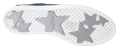 Luxury Slip-On Denim Suede Sneakers - Blue