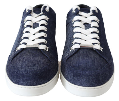 Luxury Slip-On Denim Suede Sneakers - Blue