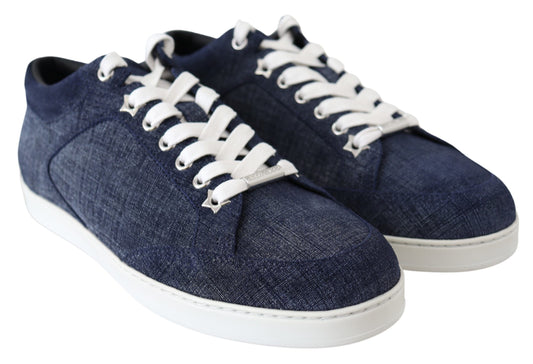 Luxury Slip-On Denim Suede Sneakers - Blue