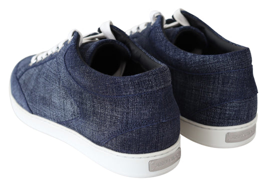 Luxury Slip-On Denim Suede Sneakers - Blue