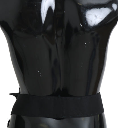 Dolce &amp; Gabbana Black Crystal Brooch Wide Waist SATORIA Belt