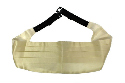 Dolce &amp; Gabbana White Silk Waist Cummerbund Belt