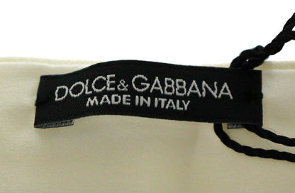 Dolce &amp; Gabbana White Silk Waist Cummerbund Belt