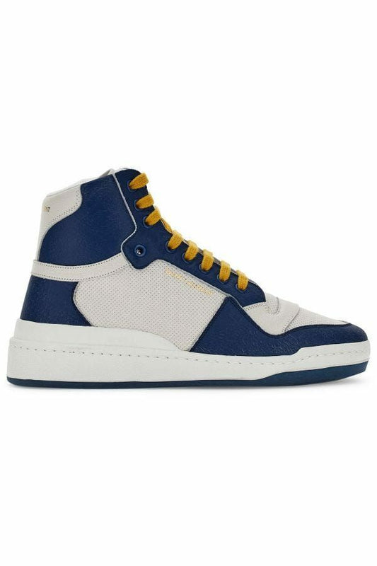 Saint Laurent: Elevate Your Style with Mid-Top Blue Luxury Sneakers