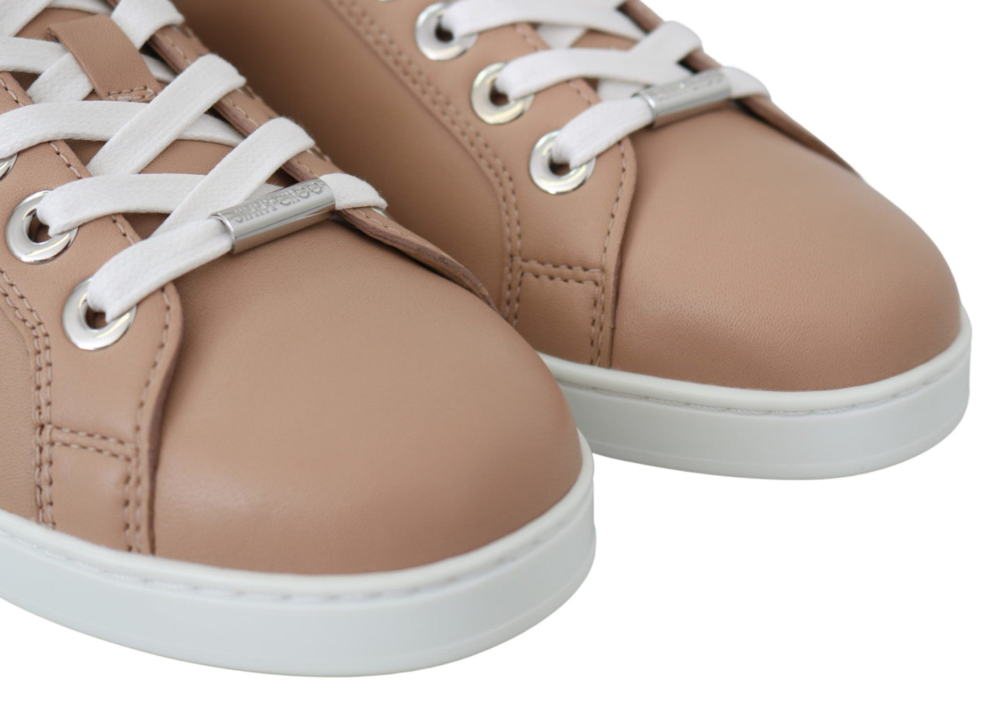 Powder Pink Nappa Leather Luxury Sneakers