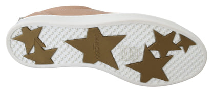 Powder Pink Nappa Leather Luxury Sneakers