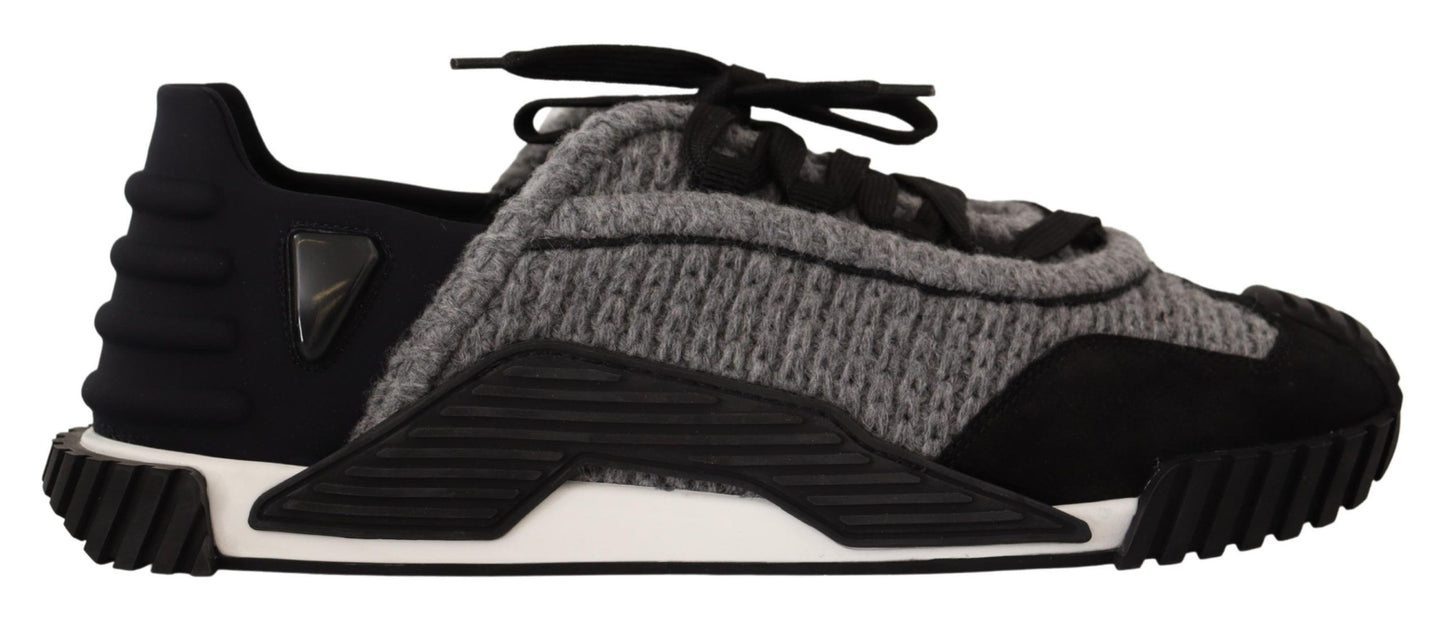 NS1 Fabric Lace-Up Sneakers - Black Gray