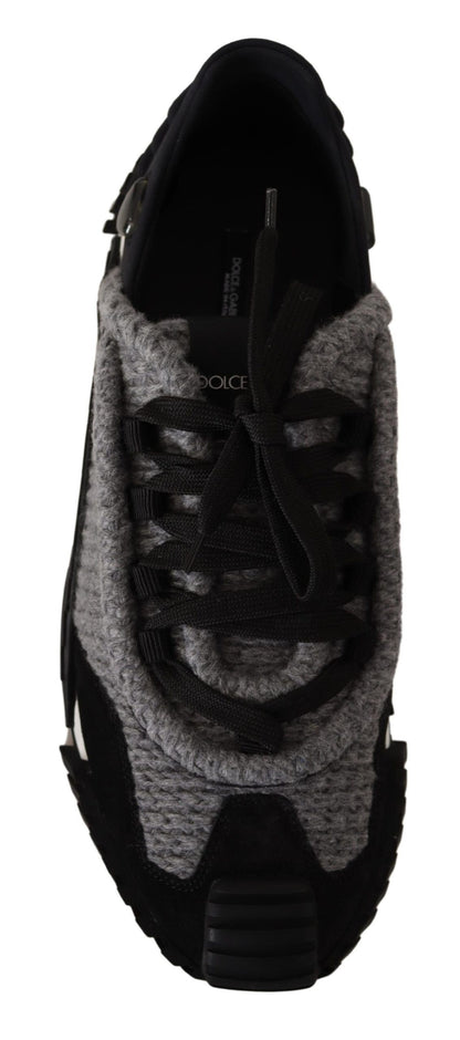 NS1 Fabric Lace-Up Sneakers - Black Gray