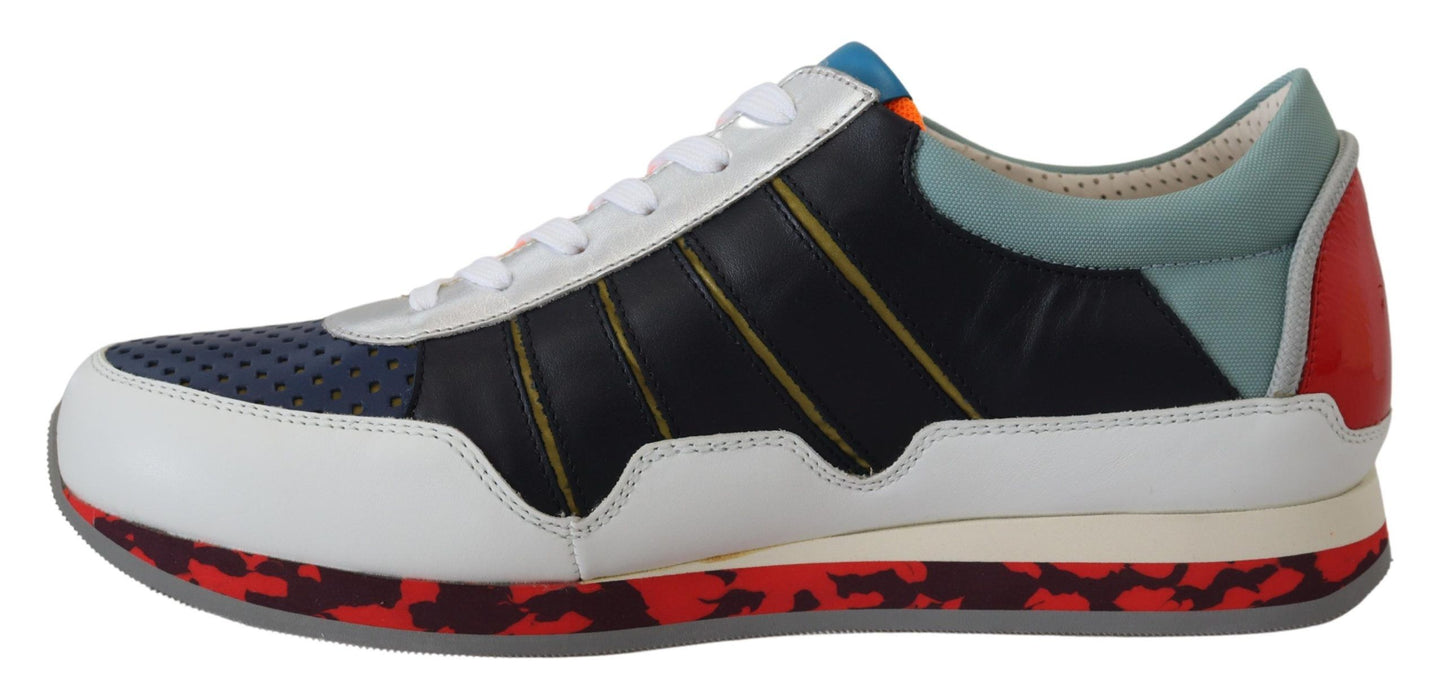 Dolce &amp; Gabbana Multicolor Leather Low-Top Sneakers