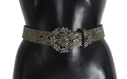 Dolce &amp; Gabbana Crystal Buckle Sequined Waist Belt