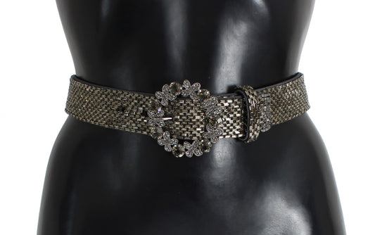 Dolce &amp; Gabbana Crystal Buckle Sequined Waist Belt