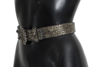Dolce &amp; Gabbana Crystal Buckle Sequined Waist Belt