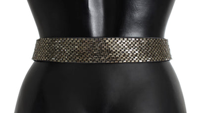 Dolce &amp; Gabbana Crystal Buckle Sequined Waist Belt