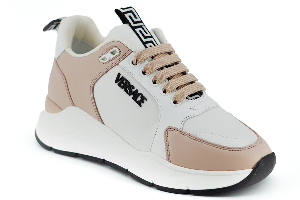 Calf Leather Sneakers with Medusa Emblem - Powder Pink