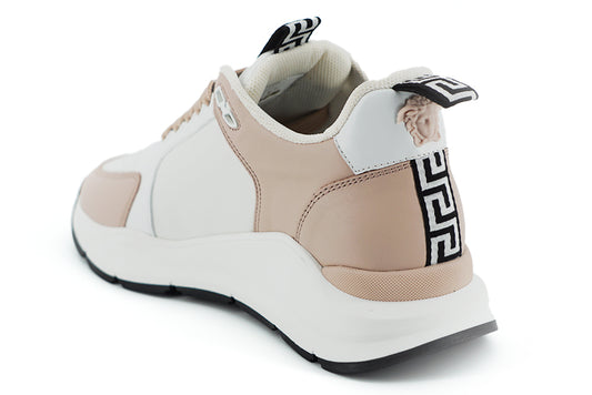 Calf Leather Sneakers with Medusa Emblem - Powder Pink