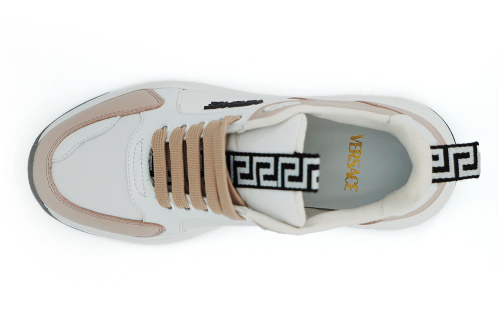 Calf Leather Sneakers with Medusa Emblem - Powder Pink