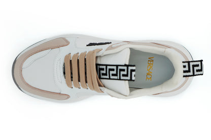 Calf Leather Sneakers with Medusa Emblem - Powder Pink