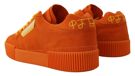 Orange Suede Leather P.J. Tucker Edition Lace-Up Sneakers