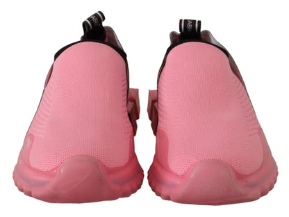 Dolce &amp; Gabbana Pink Low-Top Slip-On Casual Sorrento Sneakers