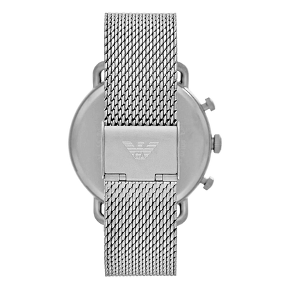 Sophisticated Silver Steel Chronograph Watch