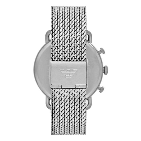 Sophisticated Silver Steel Chronograph Watch