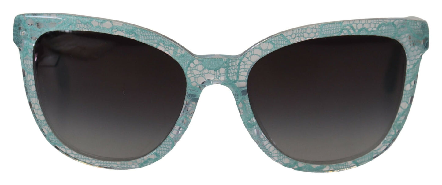 DG4190 Sicilian Lace Acetate Sunglasses - Blue Frame with Grey Gradient Lenses