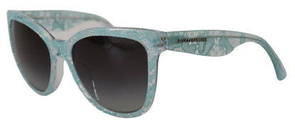 DG4190 Sicilian Lace Acetate Sunglasses - Blue Frame with Grey Gradient Lenses