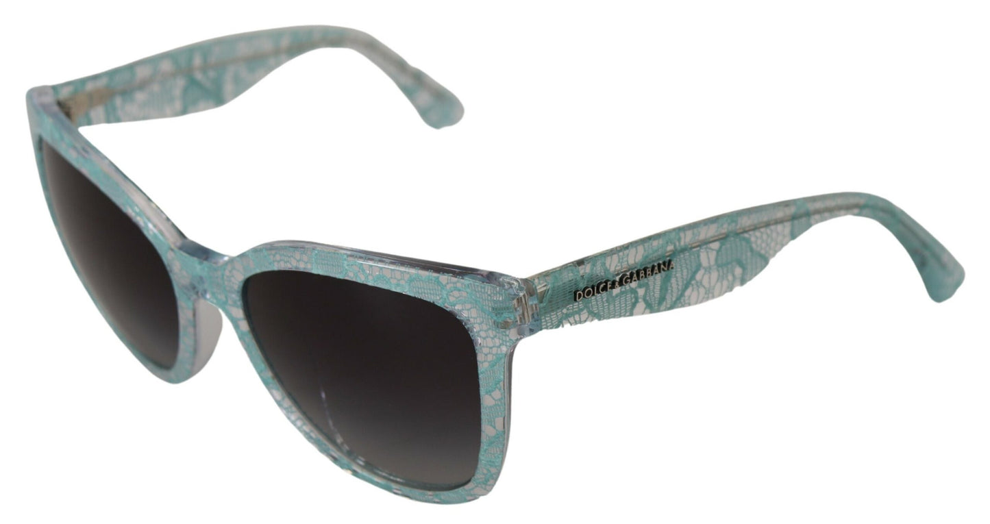 DG4190 Sicilian Lace Acetate Sunglasses - Blue Frame with Grey Gradient Lenses