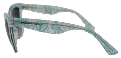 DG4190 Sicilian Lace Acetate Sunglasses - Blue Frame with Grey Gradient Lenses