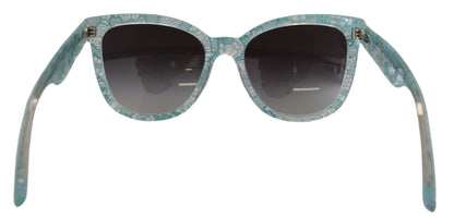 DG4190 Sicilian Lace Acetate Sunglasses - Blue Frame with Grey Gradient Lenses