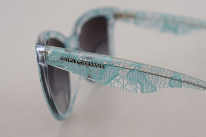DG4190 Sicilian Lace Acetate Sunglasses - Blue Frame with Grey Gradient Lenses
