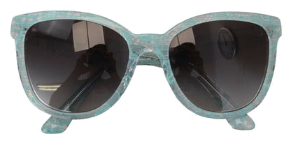 DG4190 Sicilian Lace Acetate Sunglasses - Blue Frame with Grey Gradient Lenses