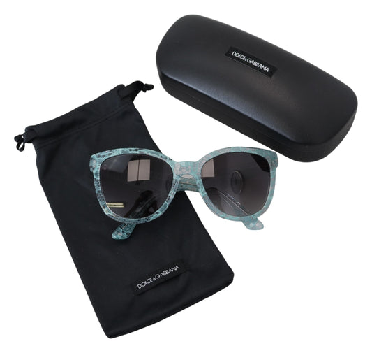 DG4190 Sicilian Lace Acetate Sunglasses - Blue Frame with Grey Gradient Lenses