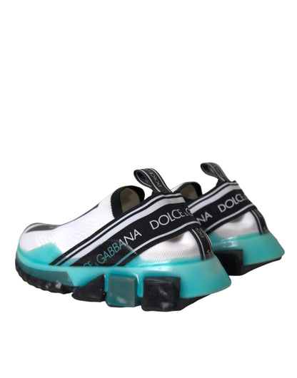 White Black Blue Slip-On Sorrento Sneakers - Luxury Designer Footwear