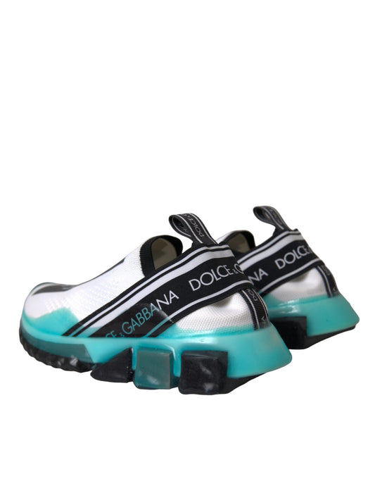 White Black Blue Slip-On Sorrento Sneakers - Luxury Designer Footwear