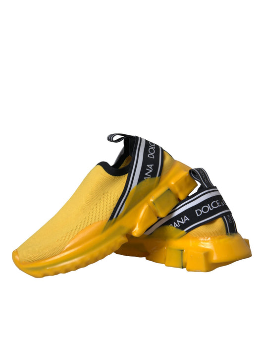 Yellow Sorrento Slip On Sneakers - Premium Italian Designer Footwear
